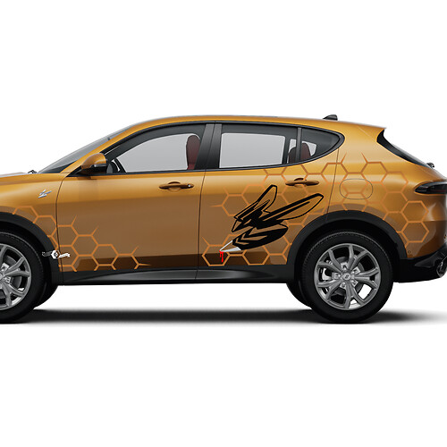 Hornet Side Doors spritzen Waben -Vinyl -Abziehbilder Aufkleber
