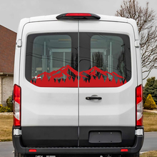 Ford Transit Heckscheibengebirge Wald -Vinyl -Aufkleber Aufkleber
 3