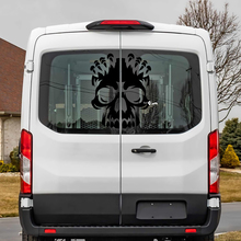 Ford Transit Heckschüler Schädel Vinyl -Aufkleber Aufkleber
 2