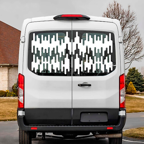 Ford Transit Heckscheibengrafik Vinyl -Aufkleber Aufkleber
