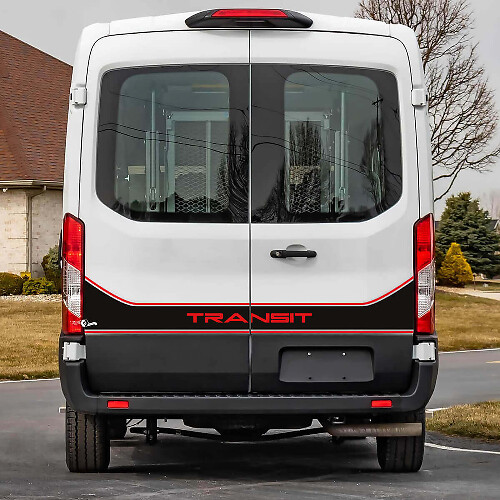 Transit Beschriftung Linie Hecktüren Grafiken Vinyl Aufkleber Sticker 4 für Ford Transit