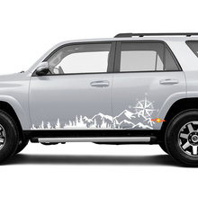Seitenbäume Berge und Kompass -Seiten -Vinyl -Aufkleber -Aufkleber -Aufkleber für Toyota 4Runner Tacoma Tundra
 2