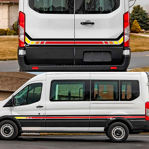 Ford Transit Retro Heckseitentüren Grafik Vinyl -Aufkleber Aufkleber
