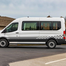 Ford Transit karted Flaggen Streifen Seitentüren Grafik Vinyl -Aufkleber Aufkleber
 2