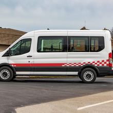 Ford Transit karted Flaggen Streifen Seitentüren Grafik Vinyl -Aufkleber Aufkleber
 3