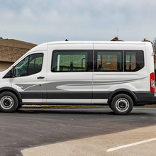 Ford Transit karted Flaggen Streifen Seitentüren Grafik Vinyl -Aufkleber Aufkleber
 2