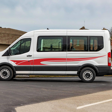 Ford Transit karted Flaggen Streifen Seitentüren Grafik Vinyl -Aufkleber Aufkleber
 3