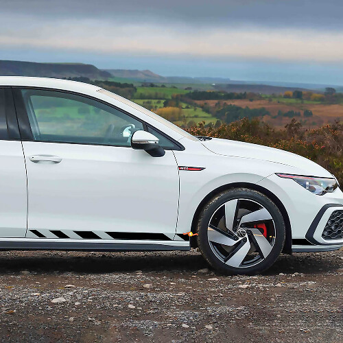 Racing-Stil Seitentürstreifen Vinyl-Aufkleber-Kit für Volkswagen Golf GTI Clubsport