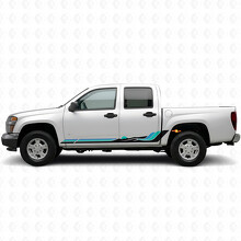 Retro Mountain Wave Tür- & Schweller-Vinylstreifen für Chevrolet Colorado 1. Generation 2004-2012_2