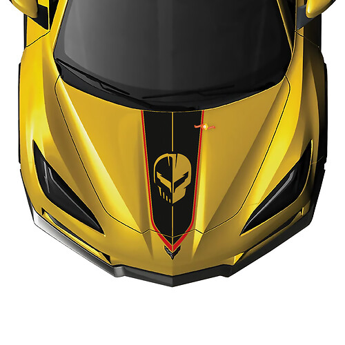 Chevy Chevrolet Corvette Jake C8 Hood 2 Farben Vinyl Aufkleber 2
