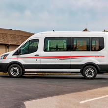 Custom Split Line Stripe Pair — Vinylaufkleber (Seite, Tür) für Ford Transit_2