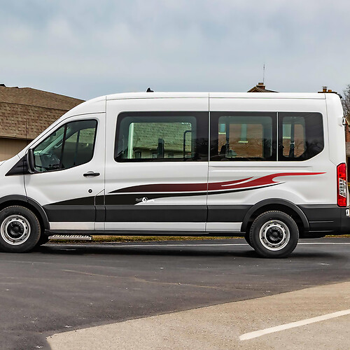 Ford Transit Stripes Gradient Seitentüren Grafik Vinyl Aufkleber 2
