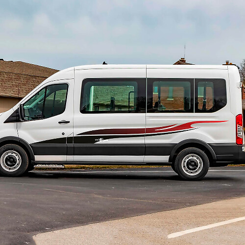 Ford Transit Stripes Gradient Seitentüren Grafik Vinyl Aufkleber 2
