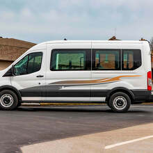 Flammenverlauf Seiten-Türstreifen Grafik Vinyl-Aufkleber für Musclecar Transit 2