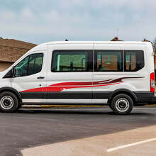 Flammenverlauf Seiten-Türstreifen Grafik Vinyl-Aufkleber für Musclecar Transit 3