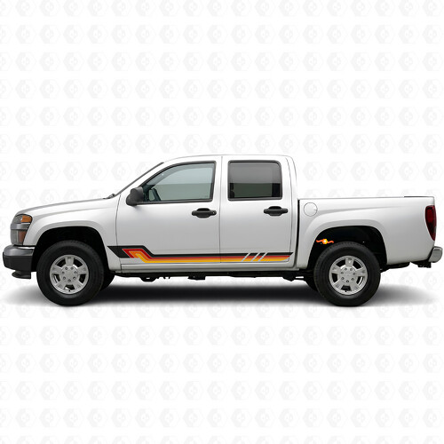 Retro-Parallele Tür- & Schweller-Vinylstreifen für Chevrolet Colorado 1. Gen 2004-2012