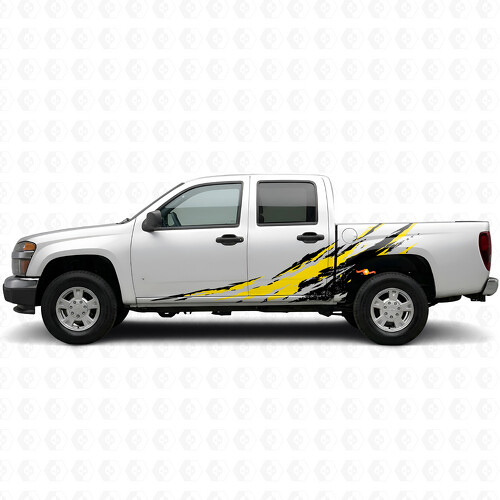 Abgenutzte Splash-Tür- und Ladebett-Seitliche Vinylstreifen für Chevrolet Colorado 1. Gen 2004-2012