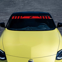 Windschutzscheibe Z kariertes Streifen -Aufkleber -Aufkleber für Nissan Z Sport
 3