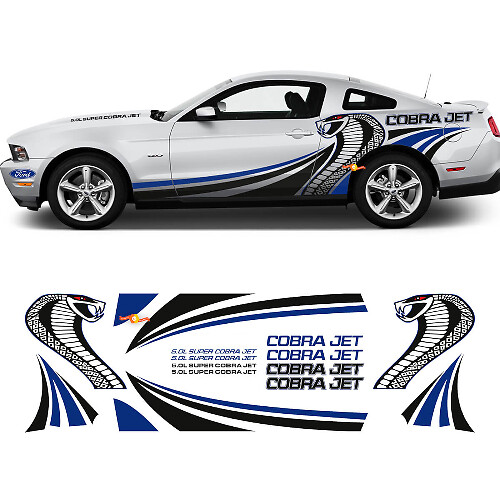 Cobra Jet Side Graphic Decals Sticker Racing Kit für Ford Mustang
