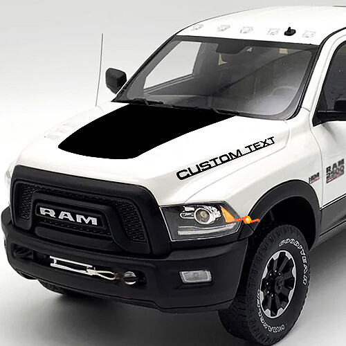 Blackout- & individuelle Text-Motorhauben-Vinylaufkleber-Kit für Dodge Ram 2500