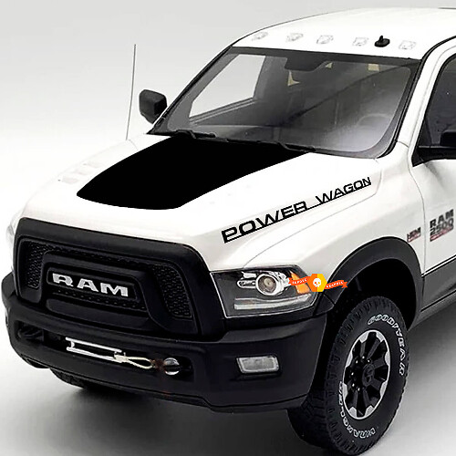Power Wagon Style Blackout Haubenaufkleber-Set für Dodge Ram 2500
