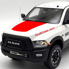 Blackout- & individuelle Text-Motorhauben-Vinylaufkleber-Kit für Dodge Ram 2500_2