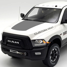Blackout- & individuelle Text-Motorhauben-Vinylaufkleber-Kit für Dodge Ram 2500_3