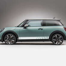 Rennsport-Schachbrett-Seitenstreifen Vinyl-Aufkleber-Set für Mini Cooper S_2