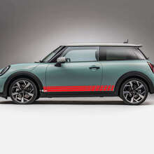 Rennsport-Schachbrett-Seitenstreifen Vinyl-Aufkleber-Set für Mini Cooper S_3