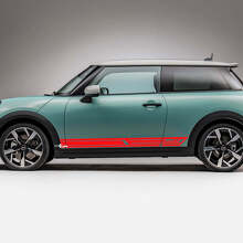 Geometrische seitliche Rennstreifen-Grafikaufkleber-Kit für Mini Cooper S 3