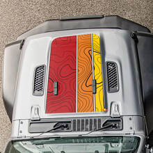 Topografische Karte Retro Vintage Side Doors Stripe und Hood Kit Pass für Jeep Wrangler
 2