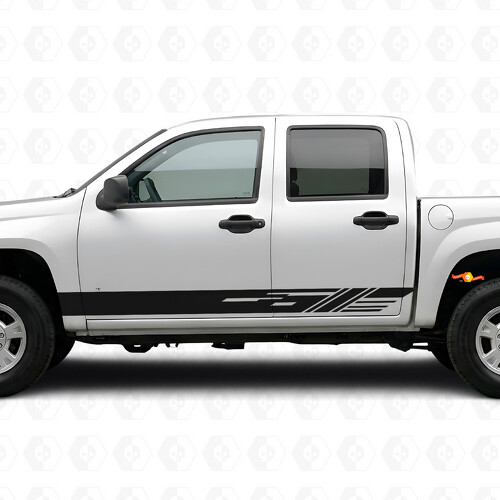 Diagonale Schlitztür- und Schweller-Vinylstreifen für Chevrolet Colorado 1. Generation 2004-2012_1