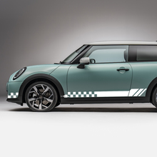 Side Racing Checked Stripes Grafik -Aufkleber für Mini Cooper S 5
 2