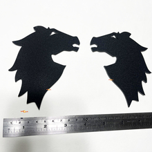 Bronco Head Fender Abzeichen Heckklappe Emblem 3D Abzeichen Schwarz Matte
 8