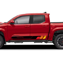 Seitentüren Rocker Panel Stripes Vinyl Aufkleber Aufkleber Kit für Toyota Tacoma
 8