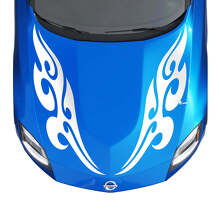 Motorhaube Tribal Flames Streifen Aufkleber Set für Nissan Z Sport 2