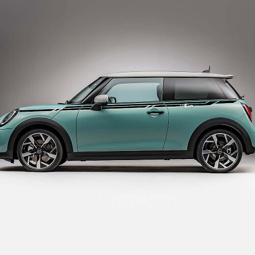 Geometrische Seitliche Rennstreifen Grafikaufkleber 2 für Mini Cooper S
