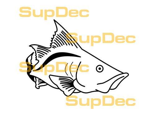 Snook Fisch Kontur Vinyl-Aufkleber für Autos
