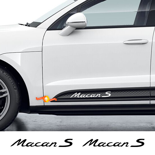Paar Porsche Aufkleber Macan Porsche Türen Seitenaufkleber Aufkleber
