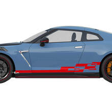 Seitenkarschen-Grafikstreifen-Aufkleber-Kit für Nissan GT-R
 2