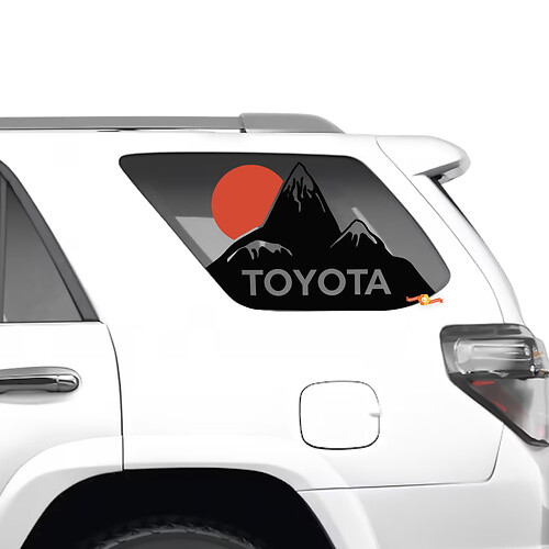 Seitenviertel Fenster Mountains Sonnenuntergang Vinyl Aufkleber Aufkleber -Aufkleber -Kit für Toyota 4Runner
