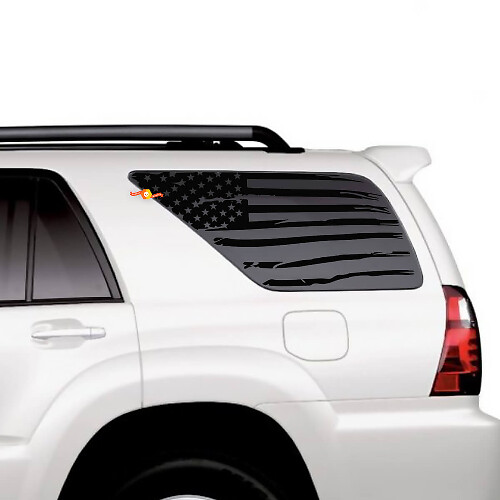 Seitenquartalfenster US -Flagge patriotische Berge Sonnenuntergang Vinyl Aufkleber Aufkleber Aufkleber Kit für Toyota 4Runner
