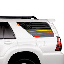 Seitenquartalfenster US -Flagge patriotische Berge Sonnenuntergang Vinyl Aufkleber Aufkleber Aufkleber Kit für Toyota 4Runner
 3