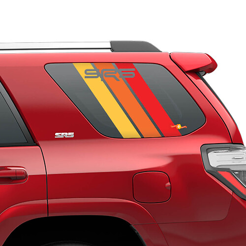 SR5 Seitenquartal Fenster Heritage Stripes Vinyl Aufkleber Aufkleber -Aufkleber -Aufkleber -Kit für Toyota 4Runner
