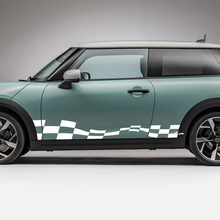 Side Racing Checked Stripes Grafik -Aufkleber für Mini Cooper S 2
 2