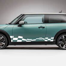 Seitenrennen karierte Streifen Grafik Aufkleber für Mini Cooper S 2
 2