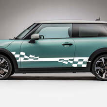 Flag Side Racing Karierte Streifen Grafikaufkleber Für Mini Cooper S 2