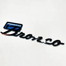Bronco Sasquatch Fender Abzeichen Heckklappe Emblem 3D Abzeichen Schwarz gegen Blau
 4