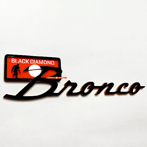 Bronco Black Diamond Yeti Stil 3D Kotflügel-Heckklappenabzeichen