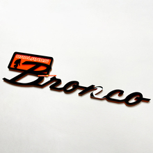 Bronco Black Diamond Fender Abzeichen Heckklappe Emblem 3D Abzeichen Schwarz gegen Orange
 3